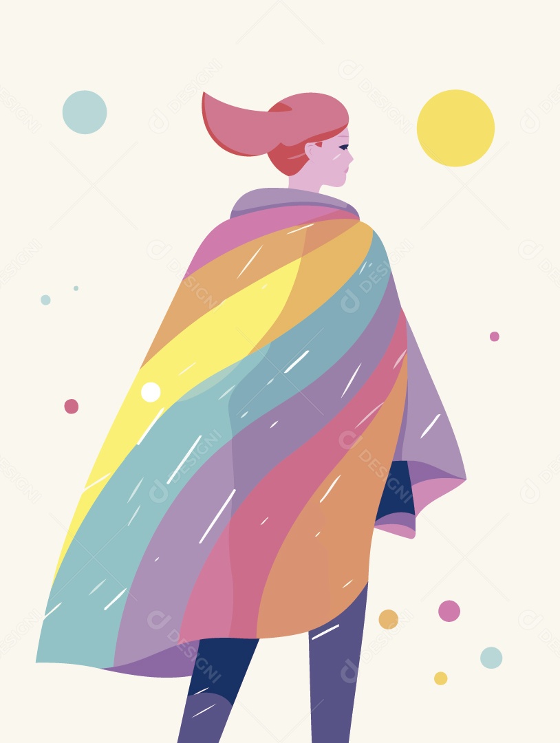 Personagem do Orgulho LGBT  Ilustração Vetor EPS