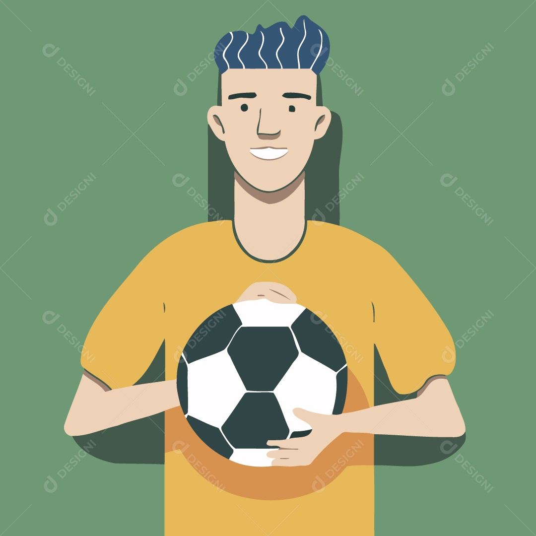 Jogador de Futebol Ilustração Vetor EPS