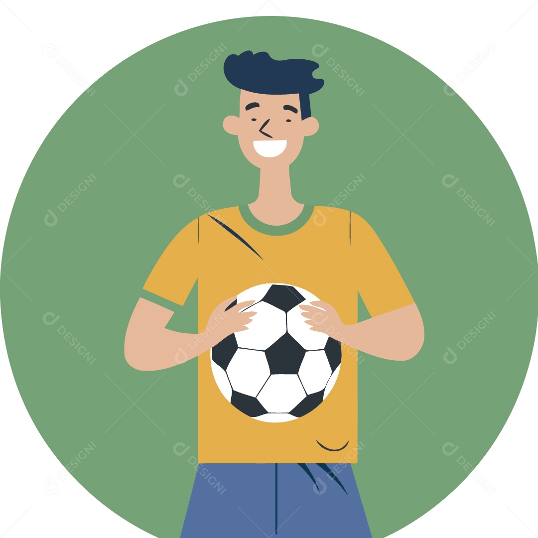 Jogador de Futebol Ilustração Vetor EPS