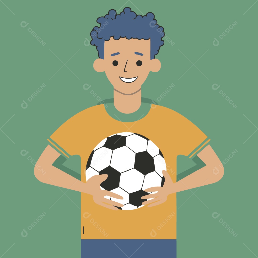 Jogador de Futebol Ilustração Vetor EPS