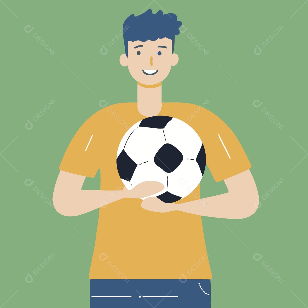 Jogador de Futebol Ilustração Vetor EPS