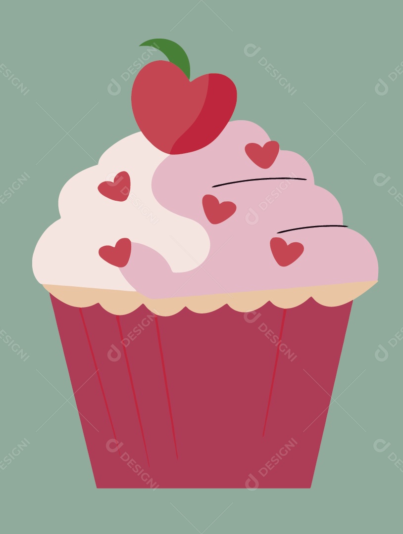 Cupcake Ilustração Vetor EPS