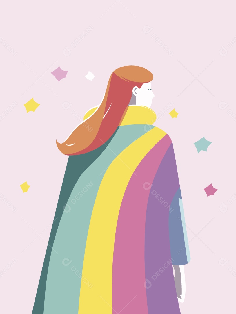 Personagem Do Orgulho LGBT Ilustração Vetor EPS