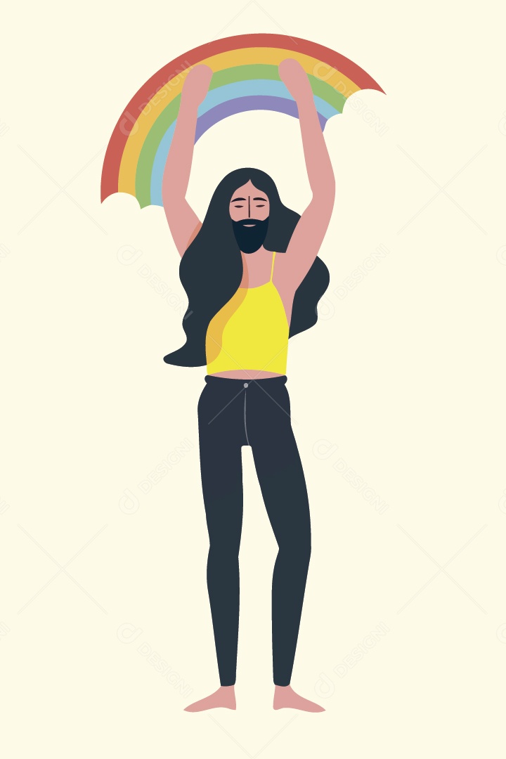 Personagem Do Orgulho LGBT Ilustração Vetor EPS