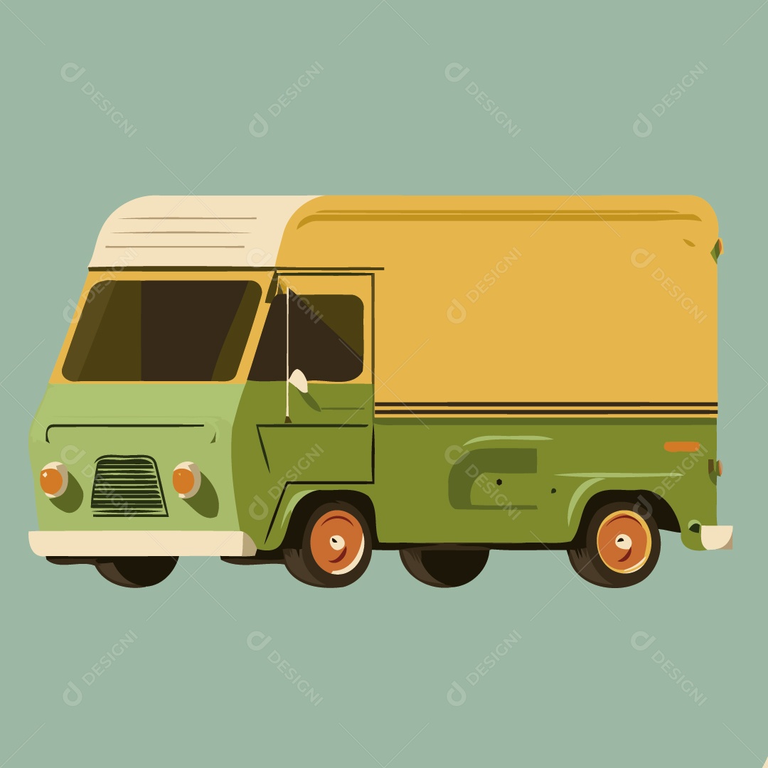 Van de Entrega Ilustração Vetor EPS