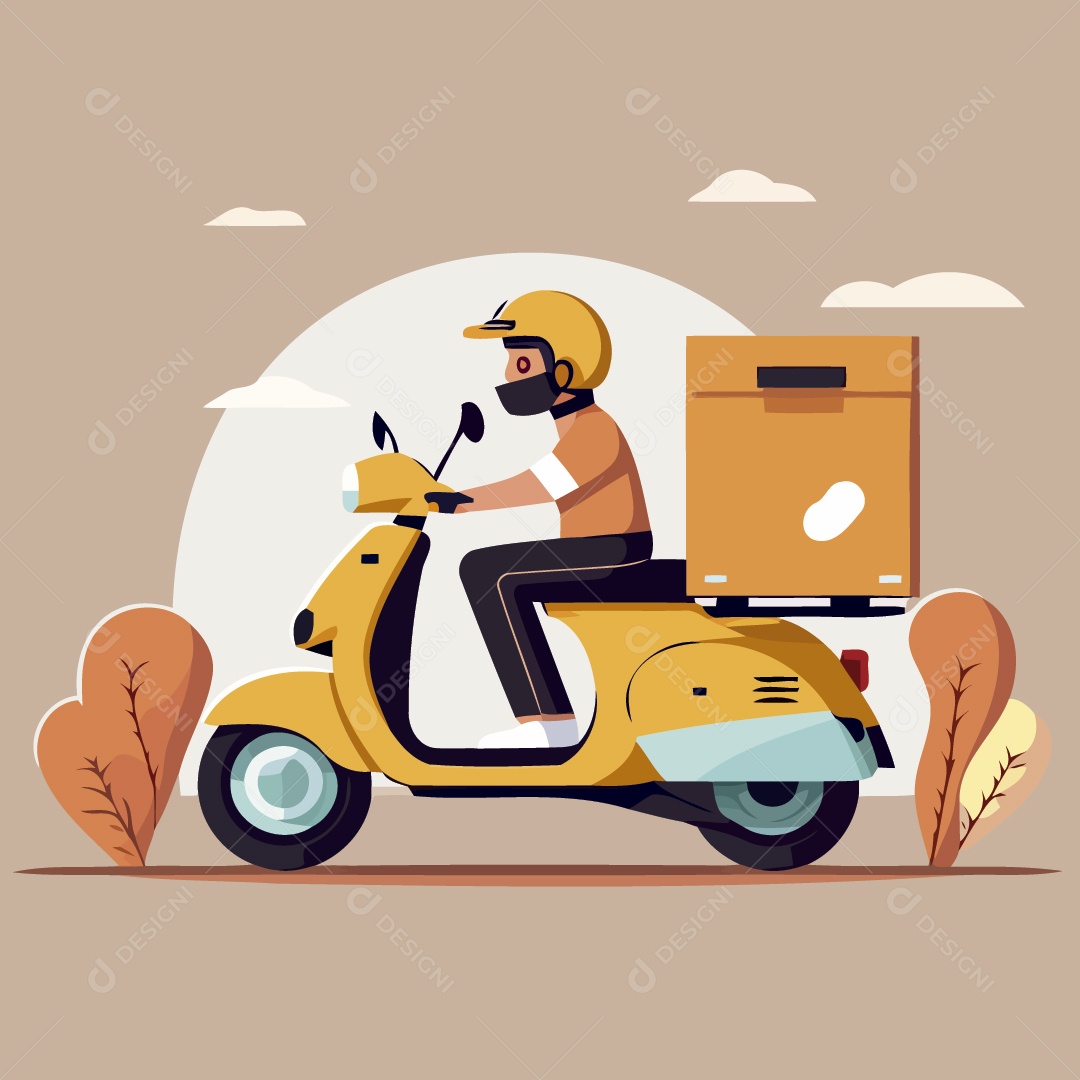 Entregador Ilustração Vetor EPS