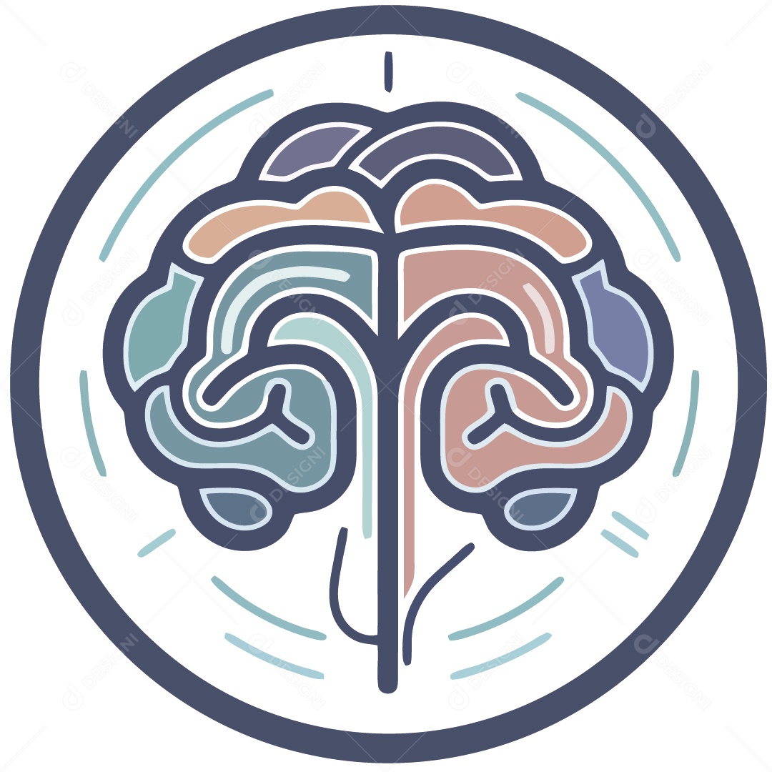 Cérebro Ilustração Vetor EPS