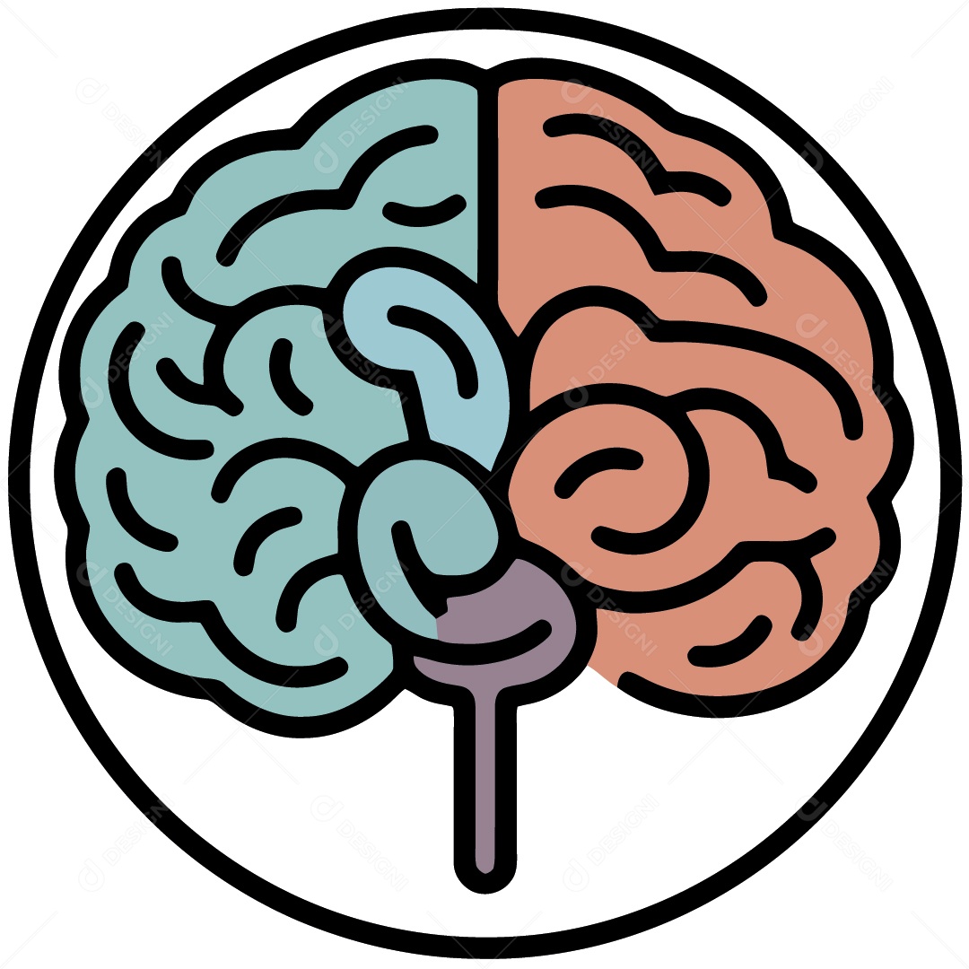 Cérebro Ilustração Vetor EPS