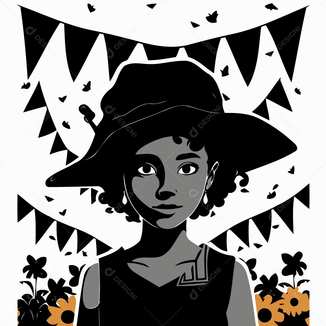 Personagem De Festa Junina Ilustração Vetor EPS