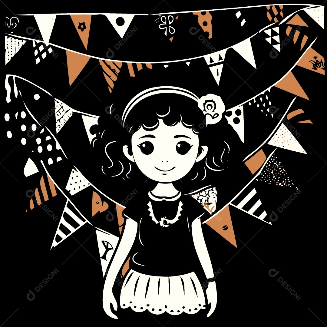 Personagem De Festa Junina Ilustração Vetor EPS