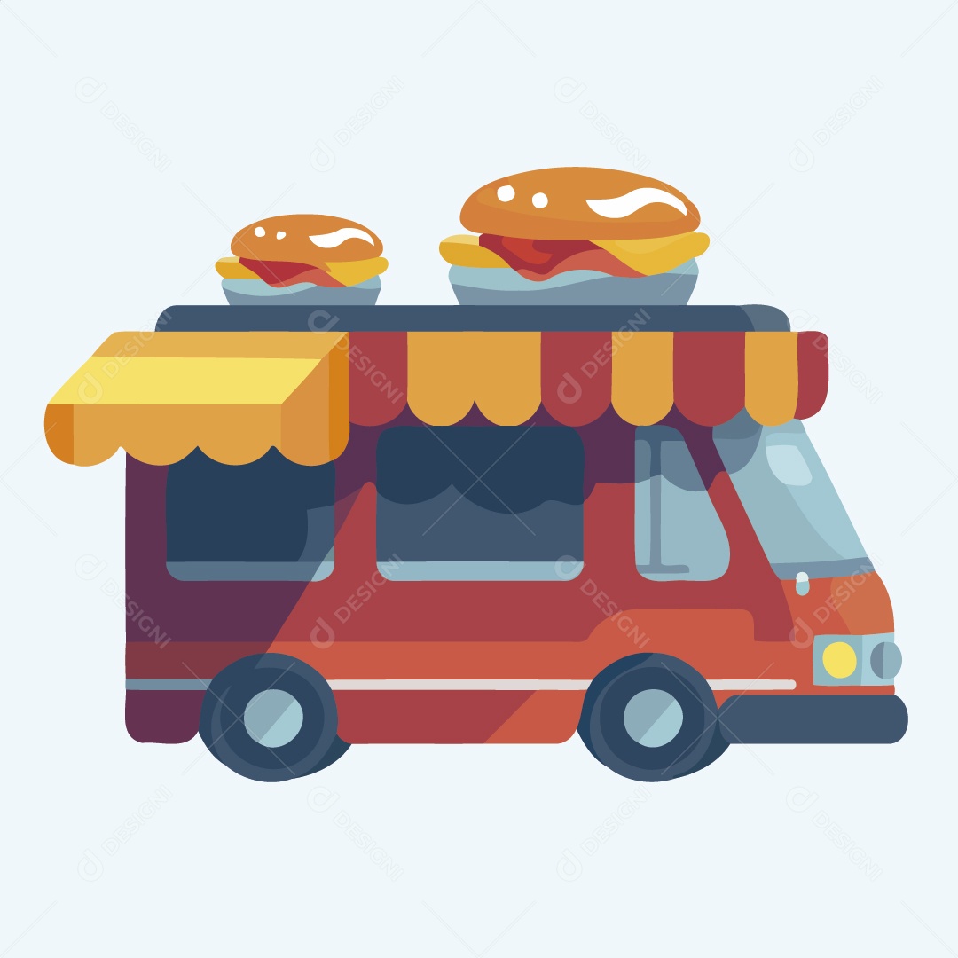 Carrinho de Comida Ilustração Vetor EPS