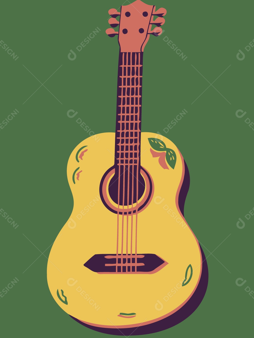 Violão Ilustração Vetor EPS