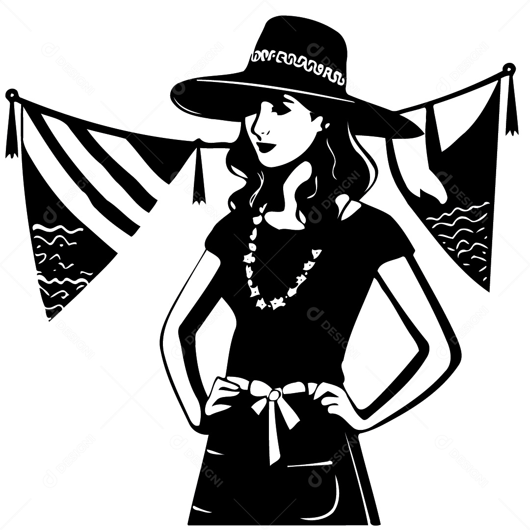 Personagem De Festa Junina Ilustração Vetor EPS