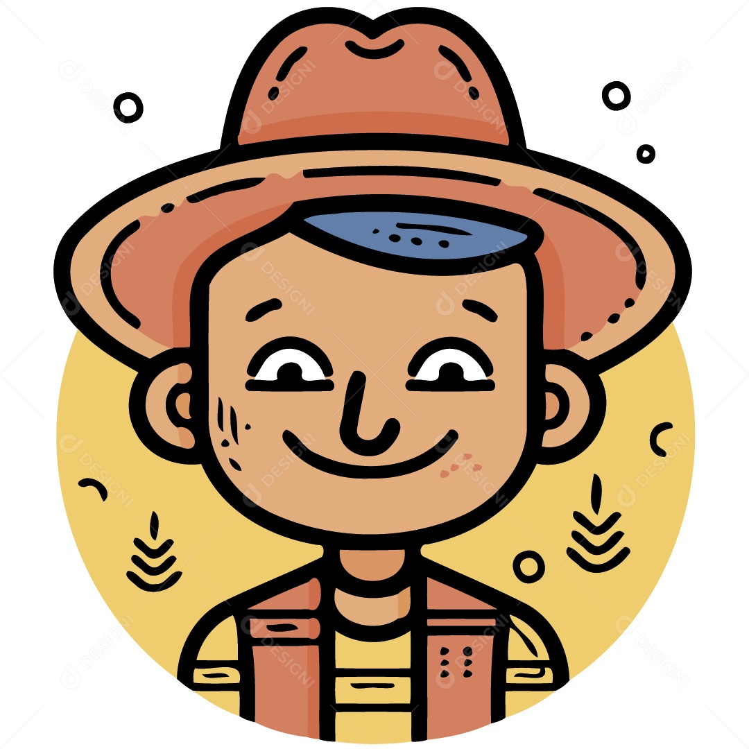 Garoto De Chapéu Ilustração de São João Vetor EPS