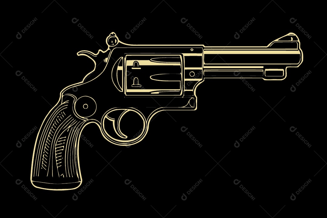Revolver Ilustração Vetor EPS