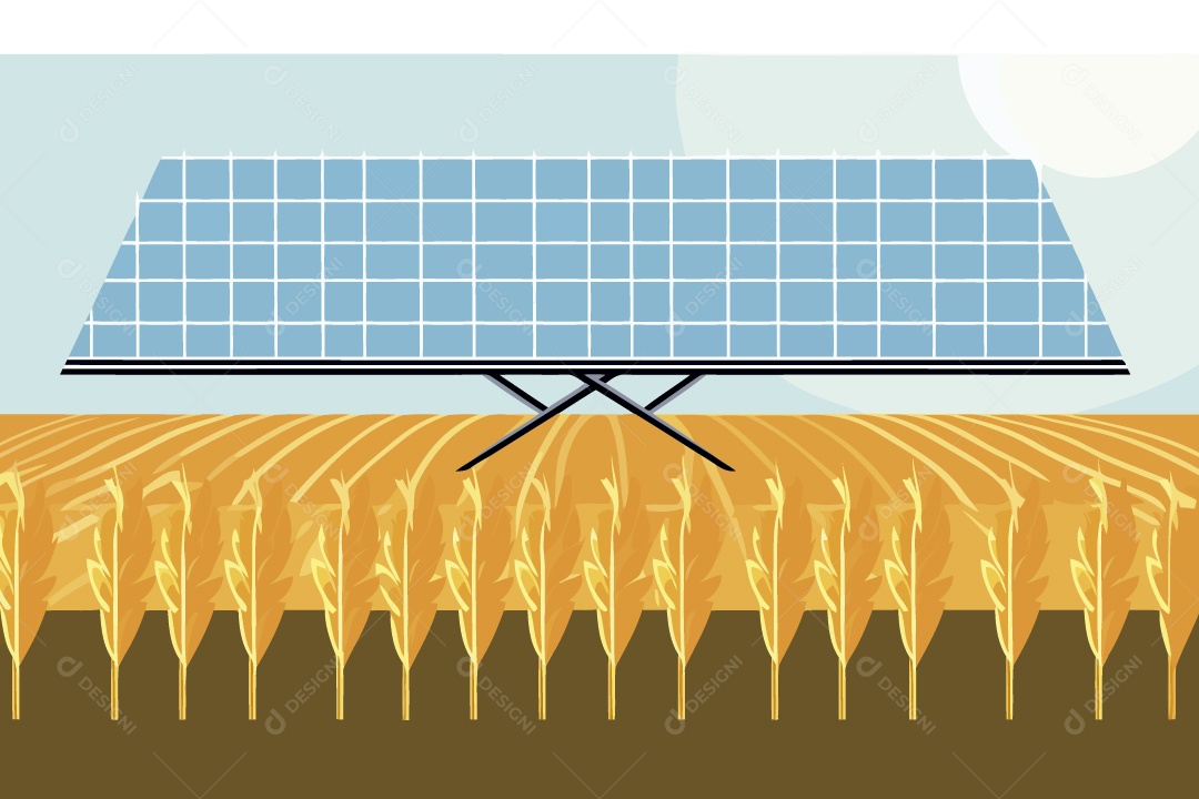 Placa Solar Ilustração Vetor EPS