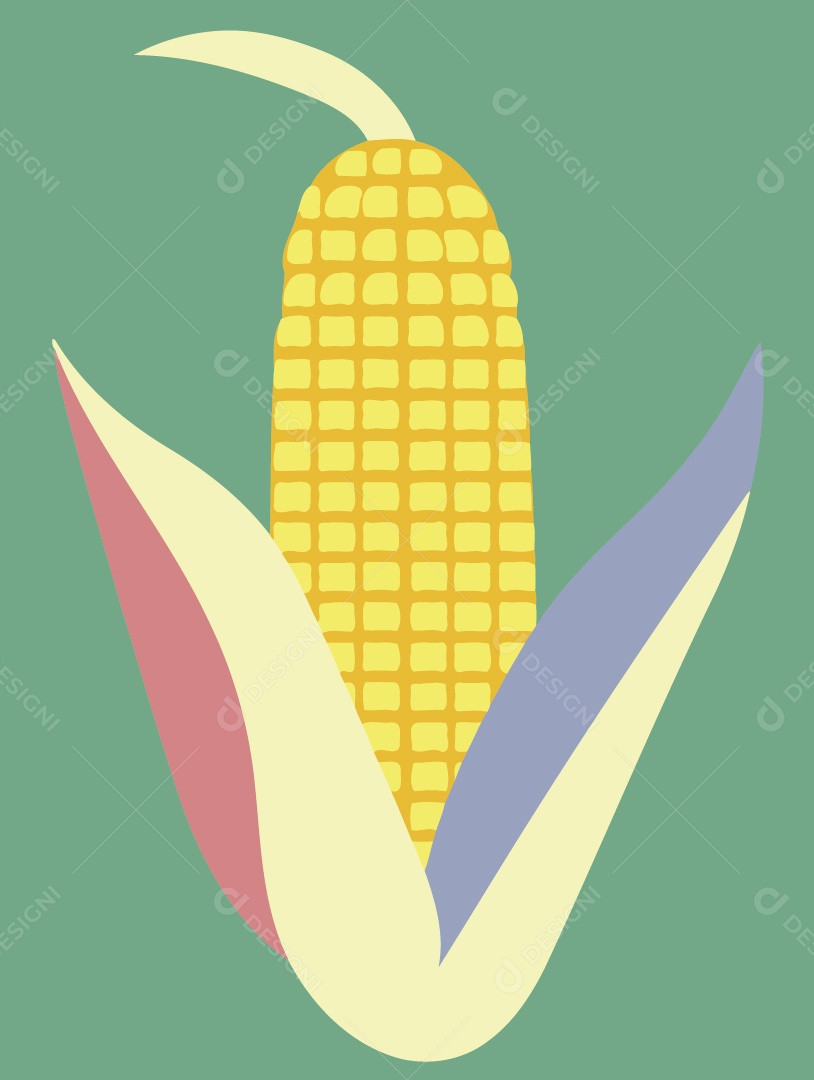 Espiga De Milho Ilustração Vetor EPS