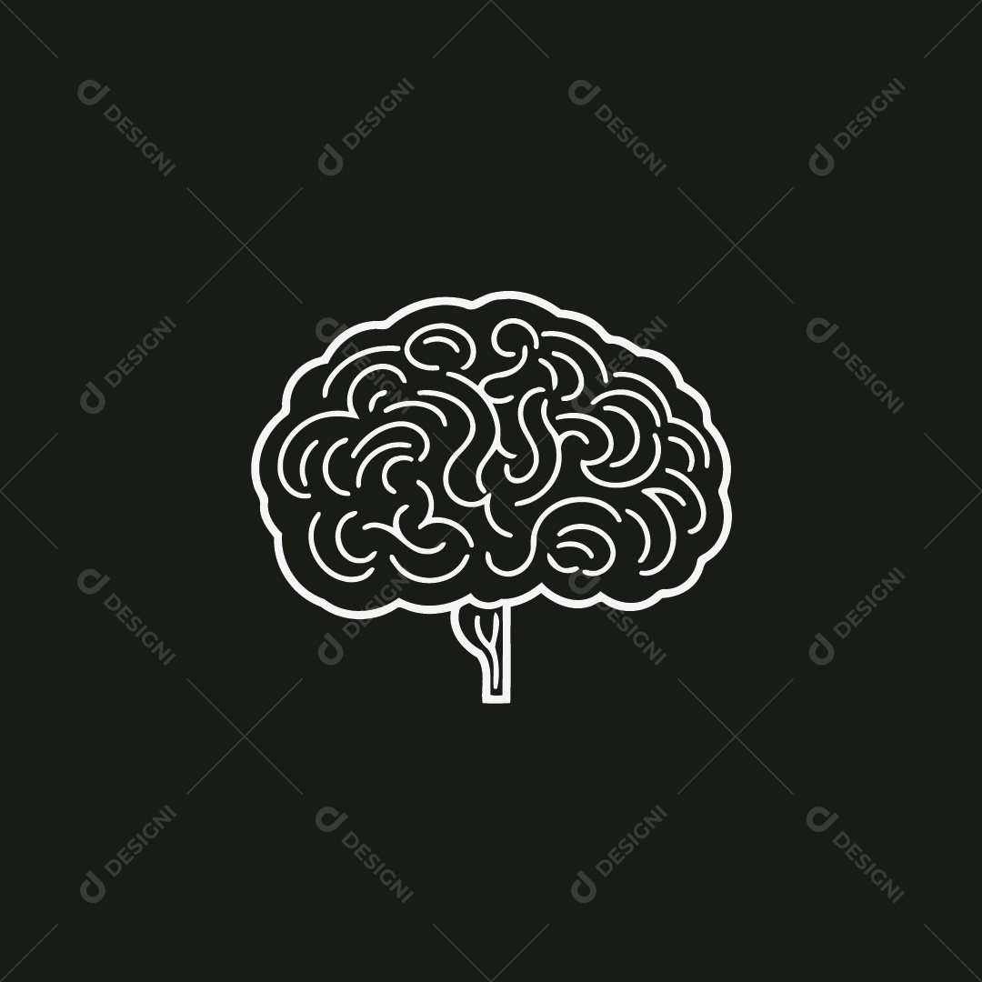 Cérebro Ilustração Vetor EPS
