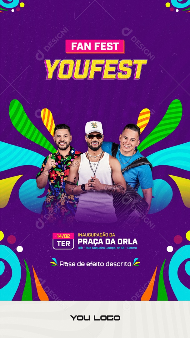 Story Fan Fest YouFest Social Media PSD Editável