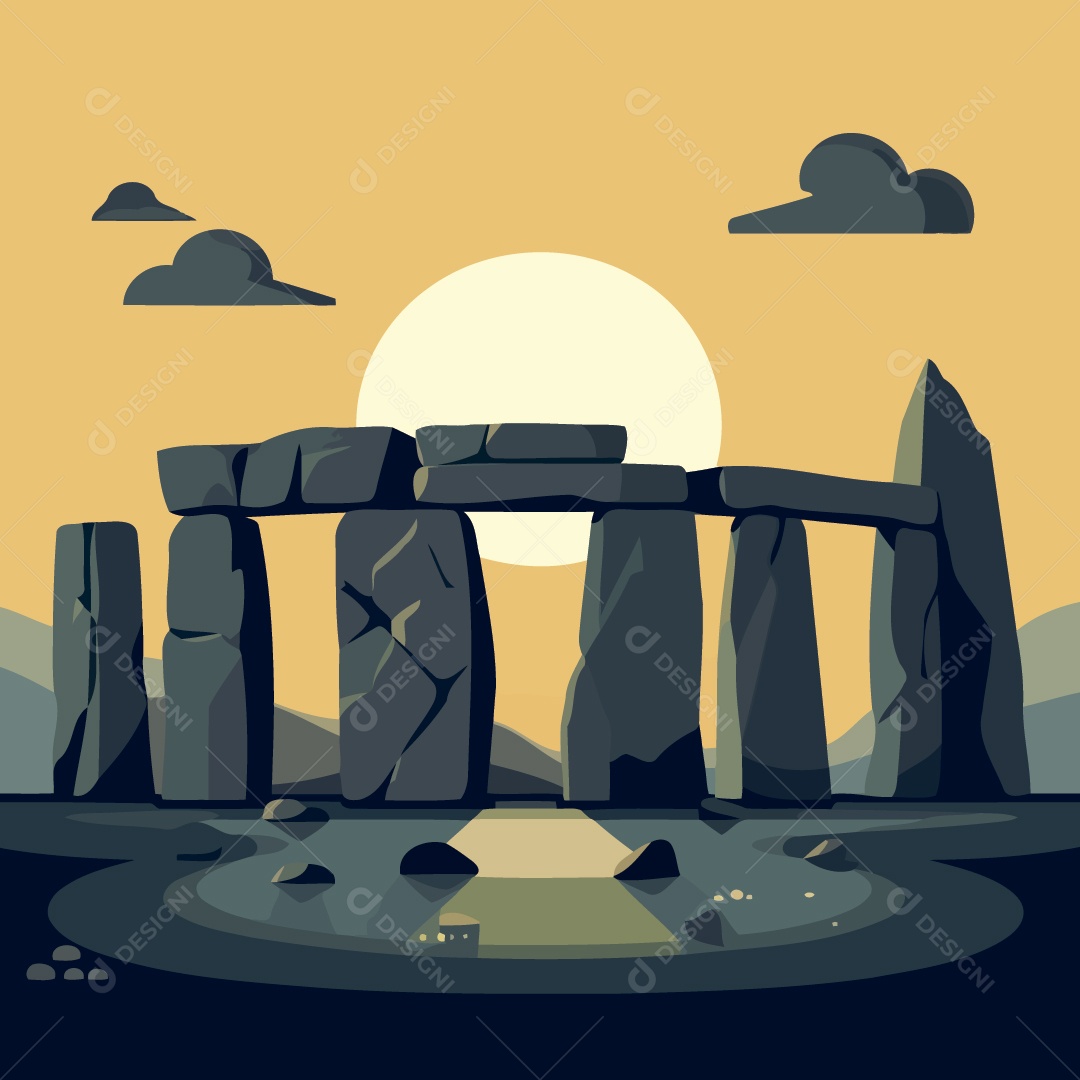 Stonehenge Ilustração Vetor EPS