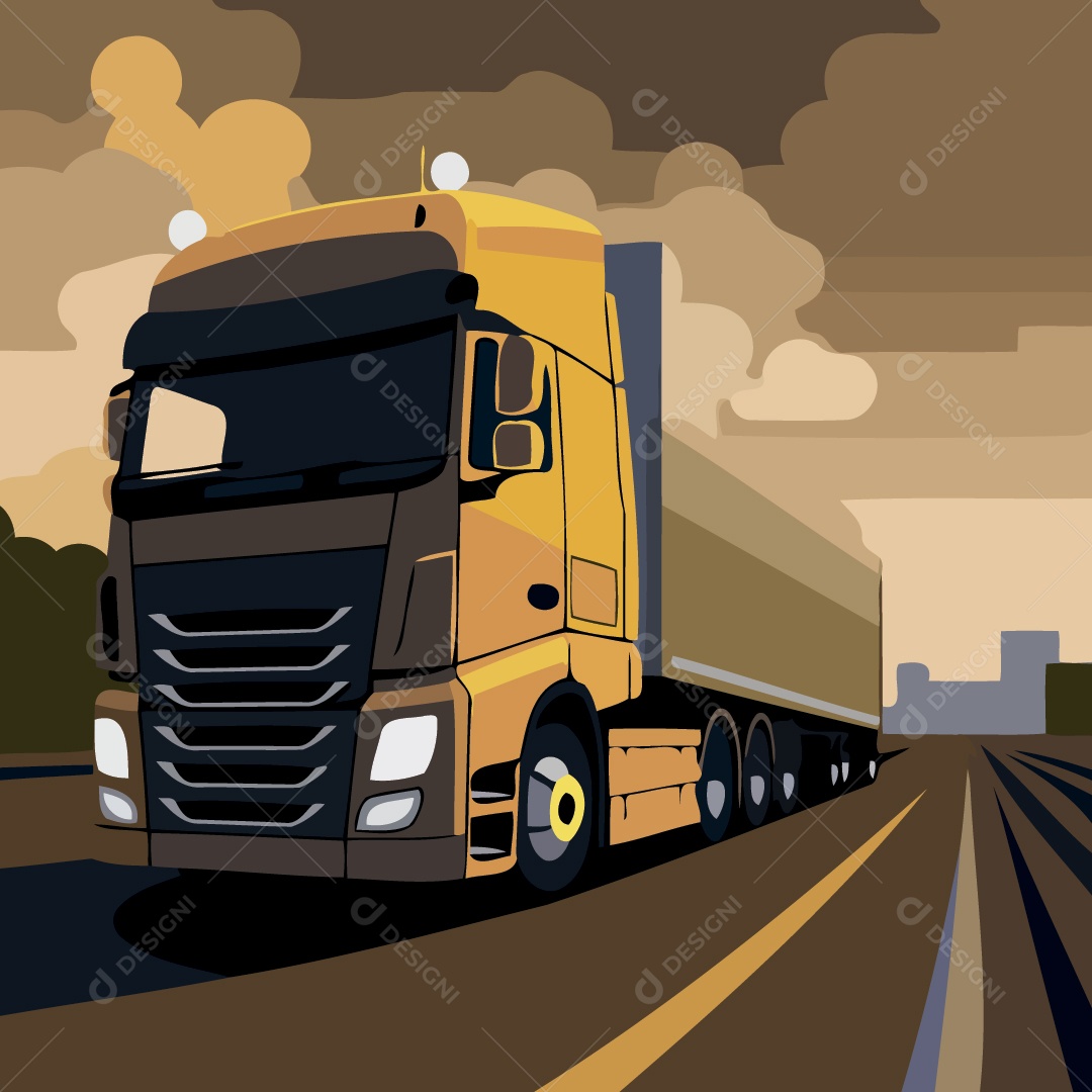 Caminhão Ilustração Vetor EPS Editável