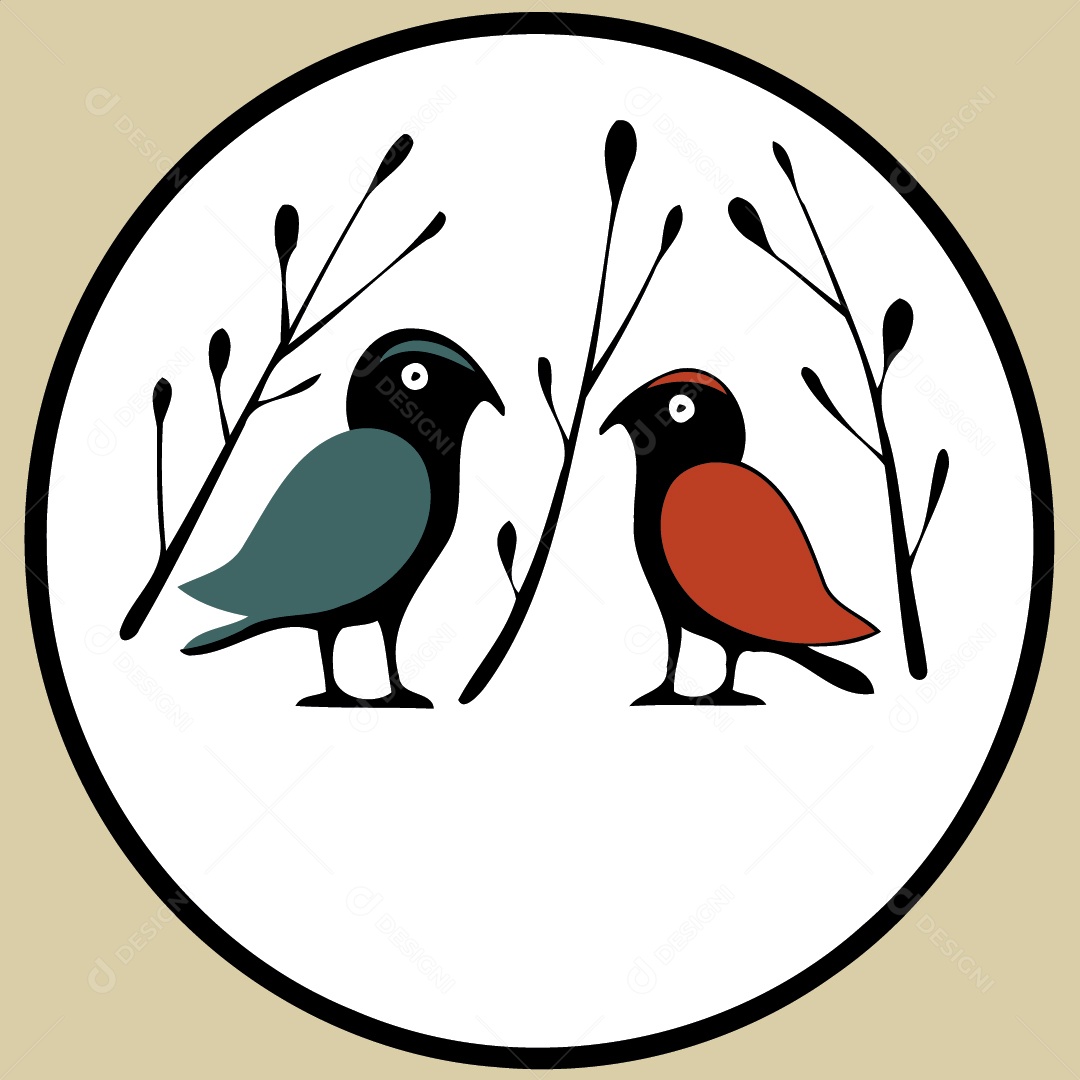 Pássaros Ilustração Vetor EPS