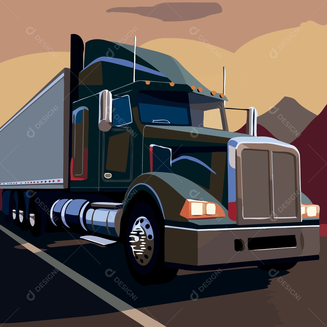 Caminhão Ilustração Vetor EPS Editável