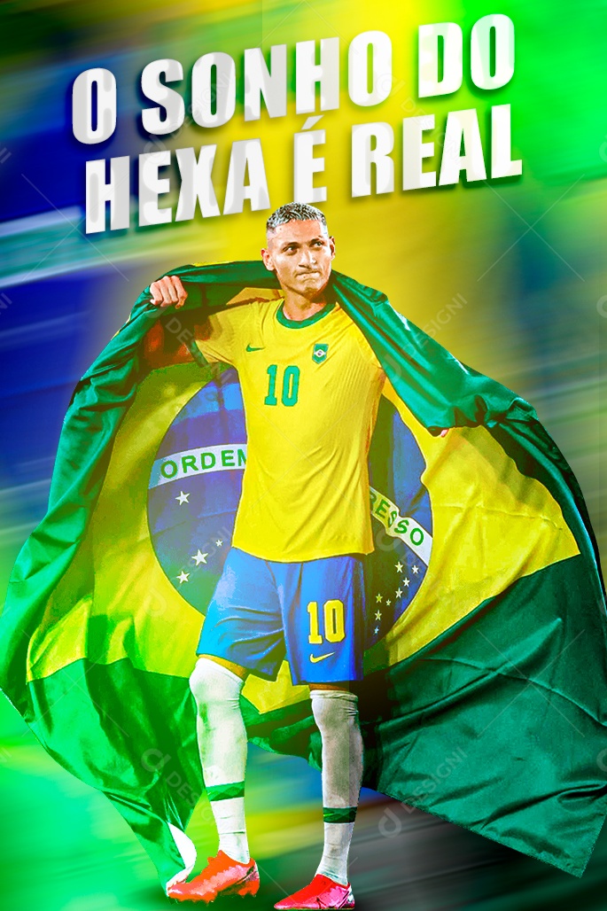 Story O sonho do Hexa é Real Social Media PSD Editável