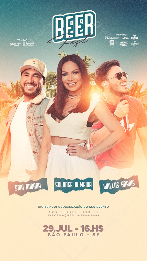 Story Beer Fest Flyer Social Media PSD Editável