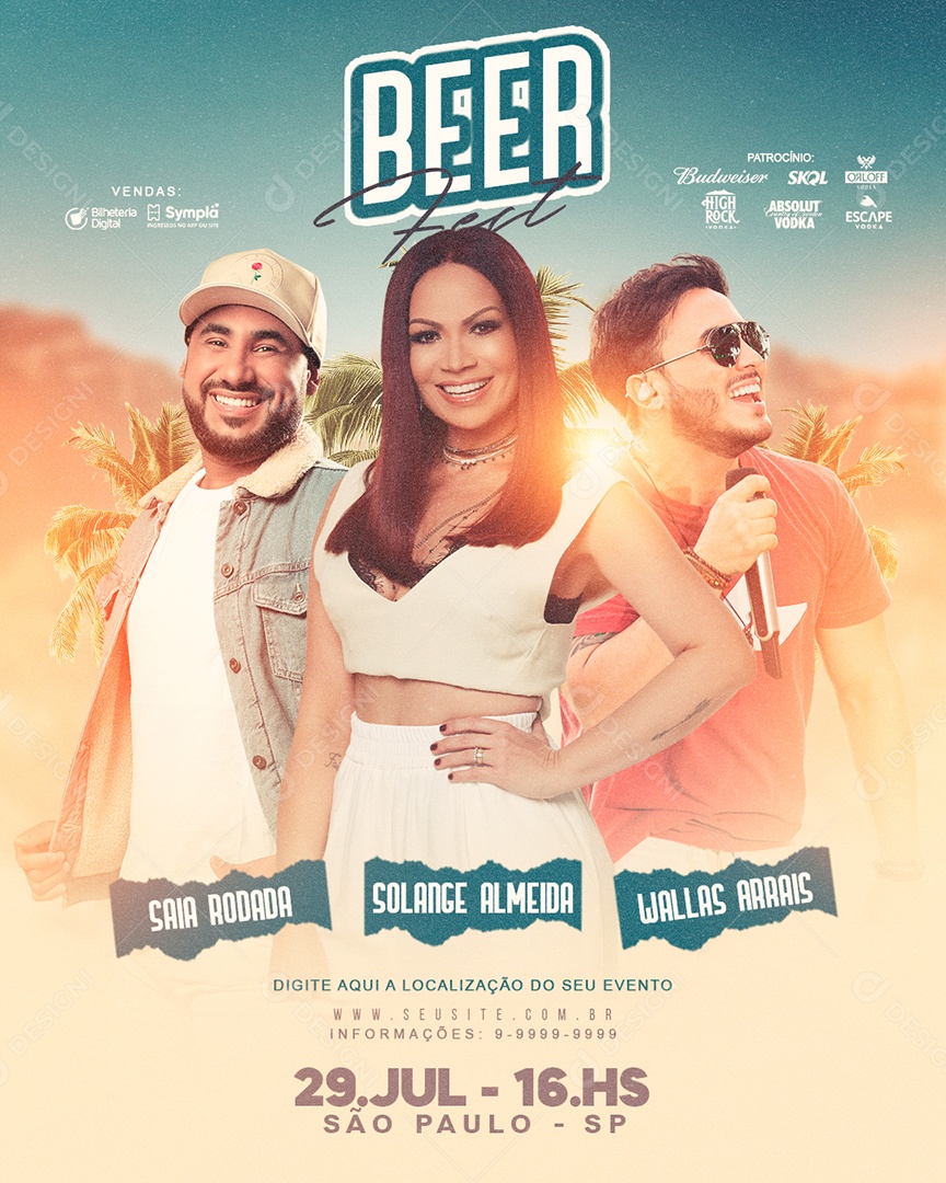 Flyer Beer Fest Social Media PSD Editável