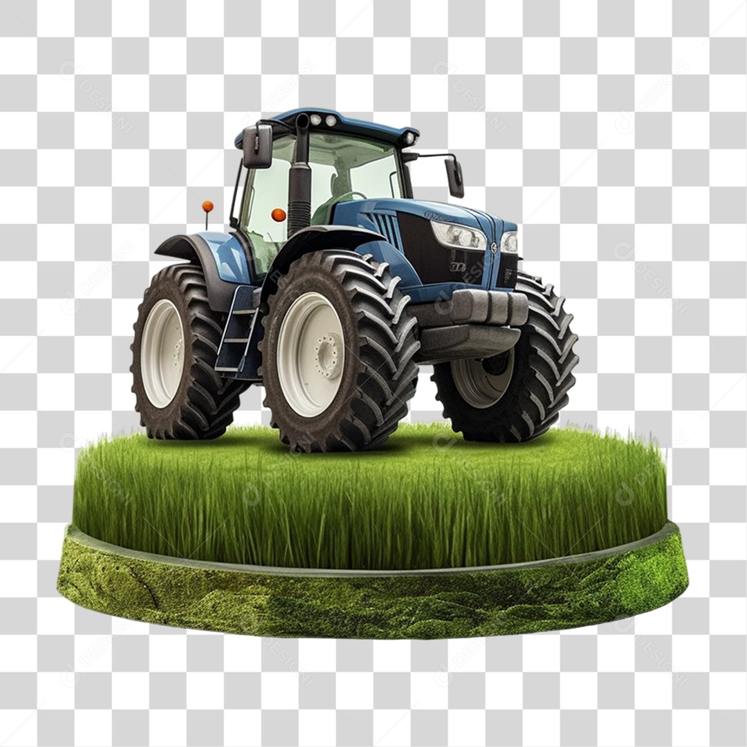 Cenário Pódio Podium de Grama Exposição Trator PNG Transparente