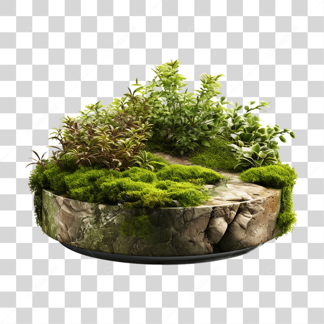 Cenário Pódio Podium de Grama Exposição PNG Transparente