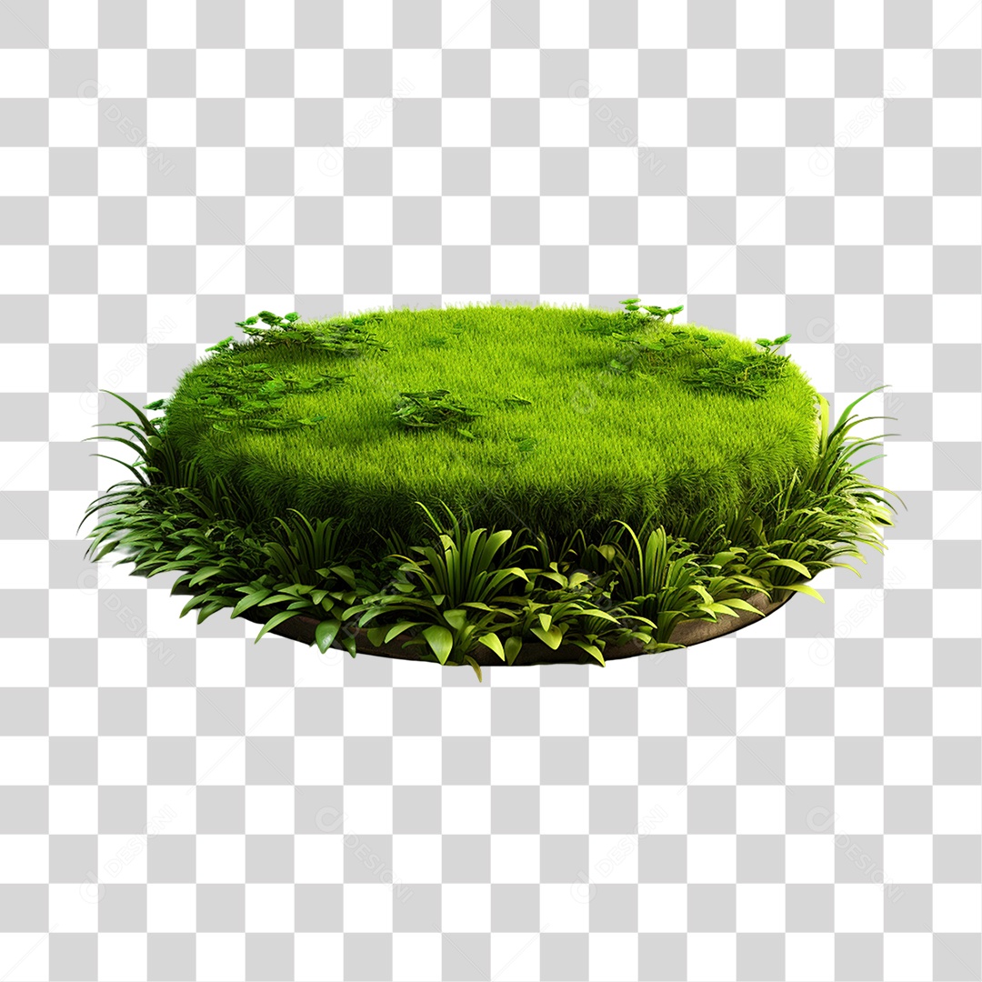 Cenário Pódio Podium de Grama Exposição PNG Transparente