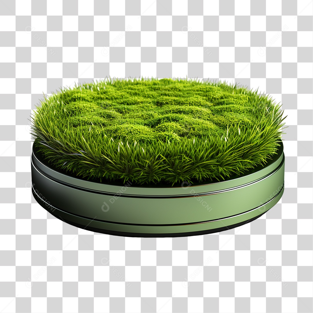 Cenário Pódio Podium de Grama Exposição PNG Transparente