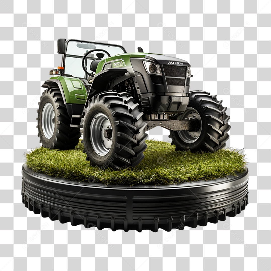 Scenario Podium Grass Podium Exhibition Tractor Transparent PNG