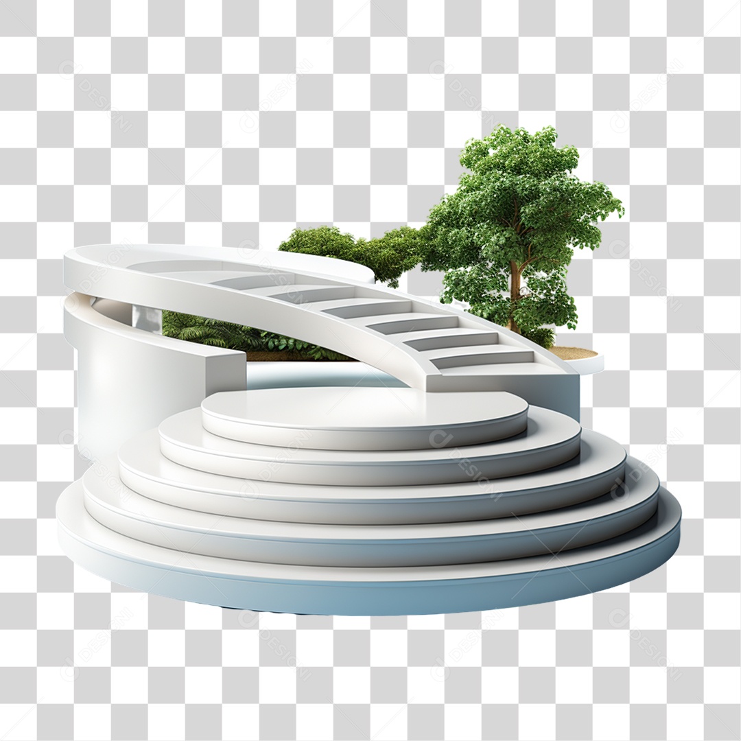 Cenário Pódio Podium de Exposição PNG Transparente