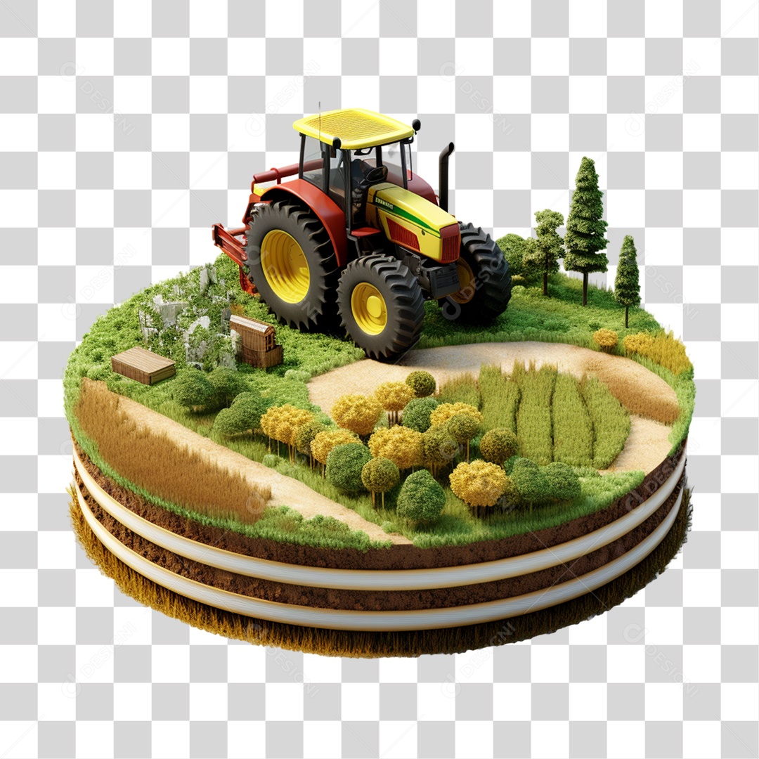 Cenário Pódio Podium de Grama Exposição Trator PNG Transparente