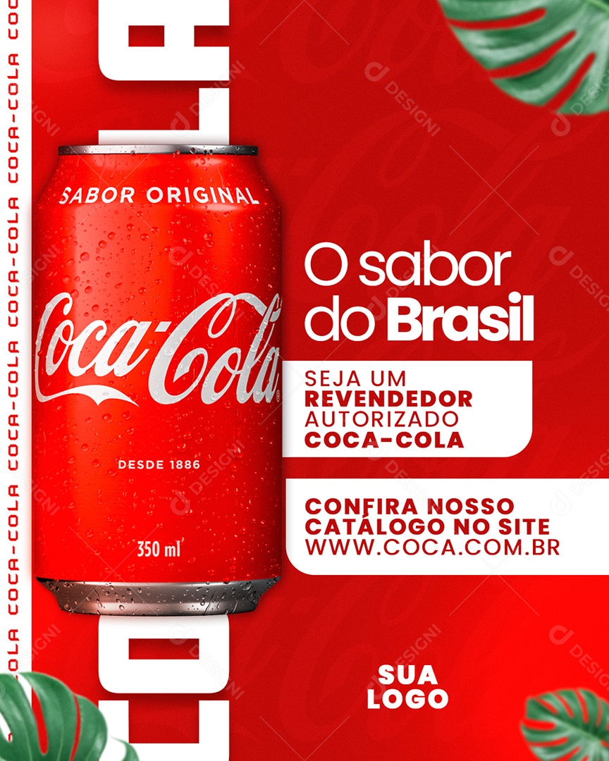 Coca Cola o Sabor do Brasil Social Media PSD Editável