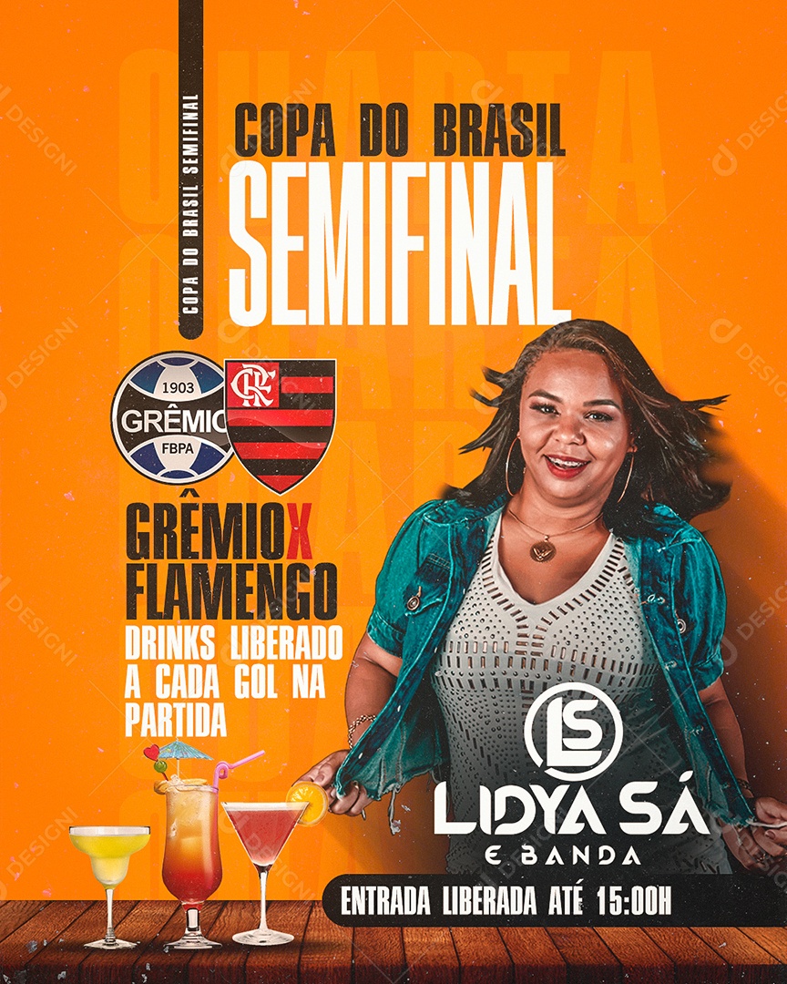 Copa  do Brasil Semi Final Social Media PSD Editável