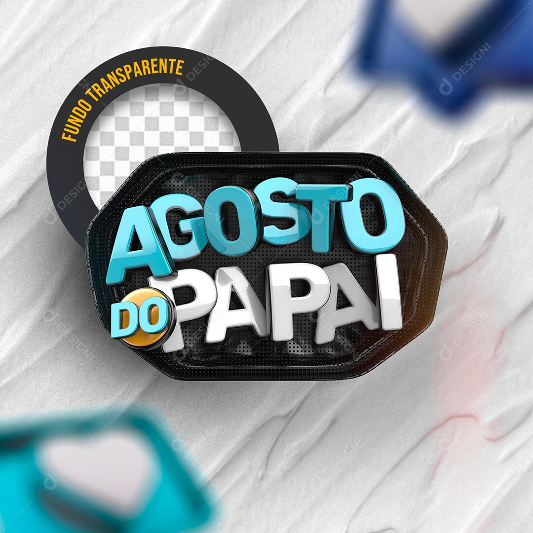 Agosto Do Papai Selo 3D para Composição PSD