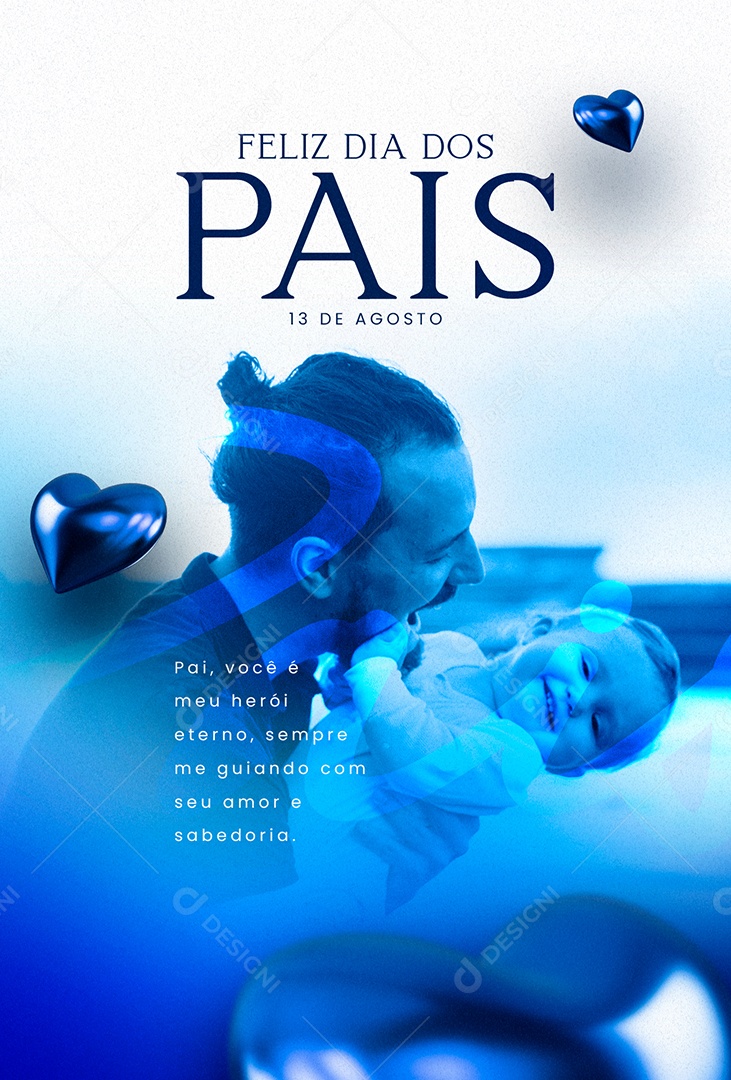 Feliz Dia dos Pais 13 de Agosto Social Media PSD Editável