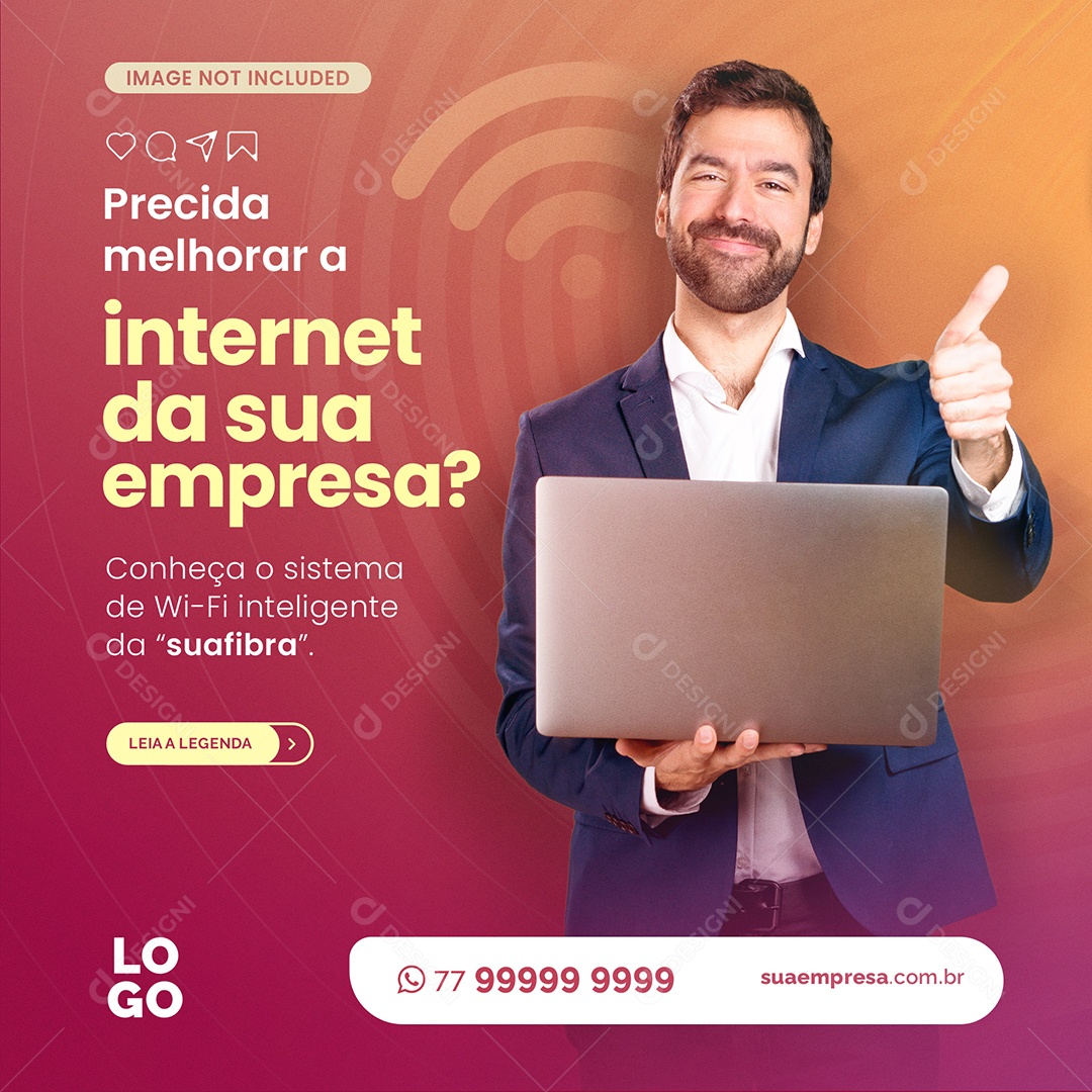 Internet da Sua Empresa Social Media PSD Editável