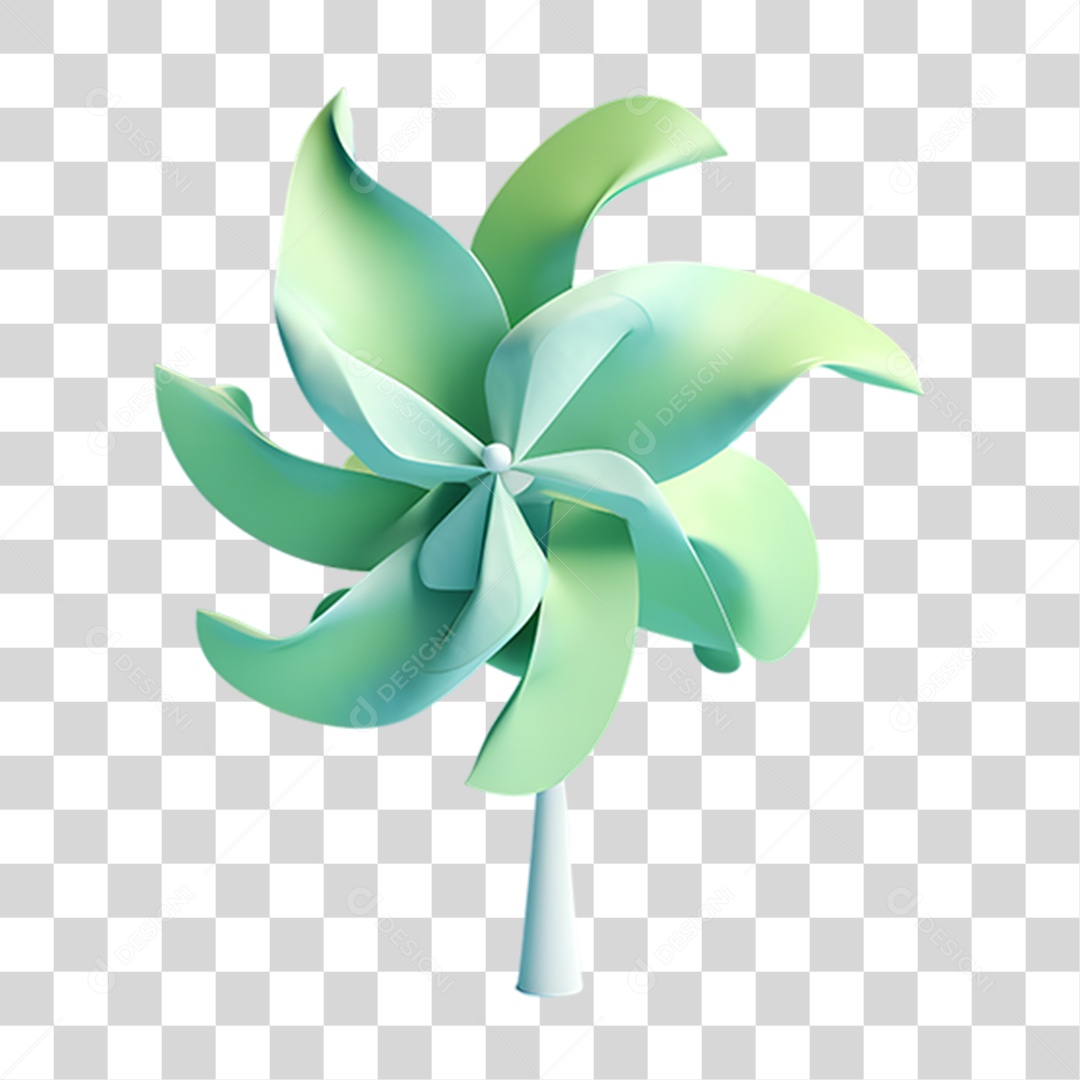 Objeto 3D Cata-ventos  para Composição PNG Transparente