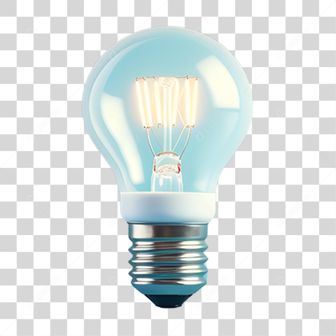 Objeto 3D Lâmpada para Composição PNG Transparente