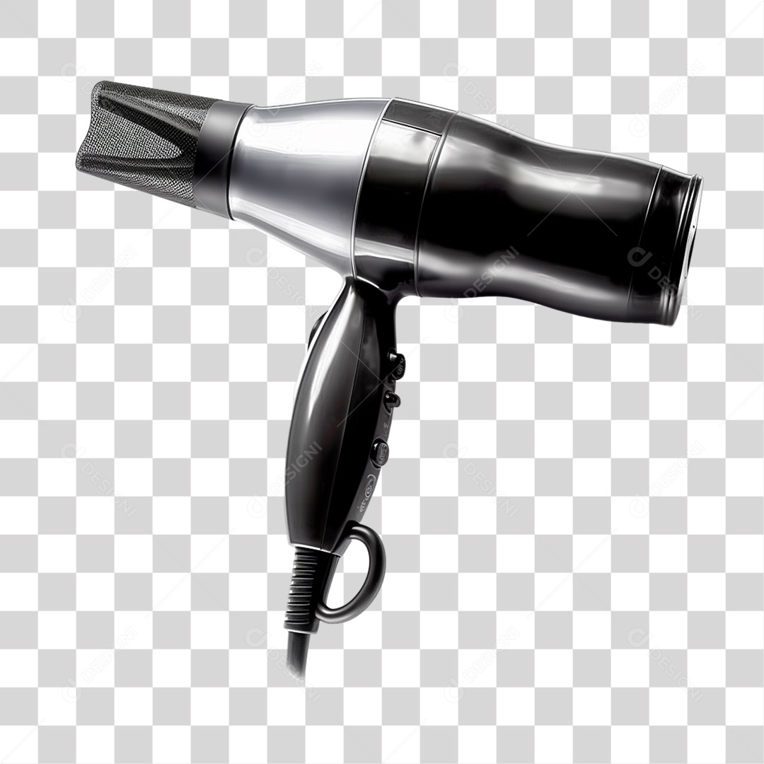 Objeto 3D Secador de Cabelo PNG Transparente