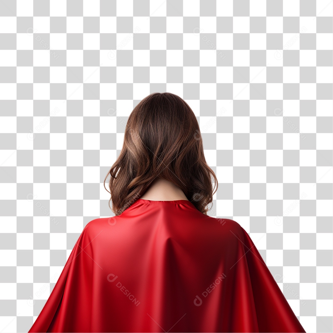 Mulher Cabelo de Costas PNG Transparente