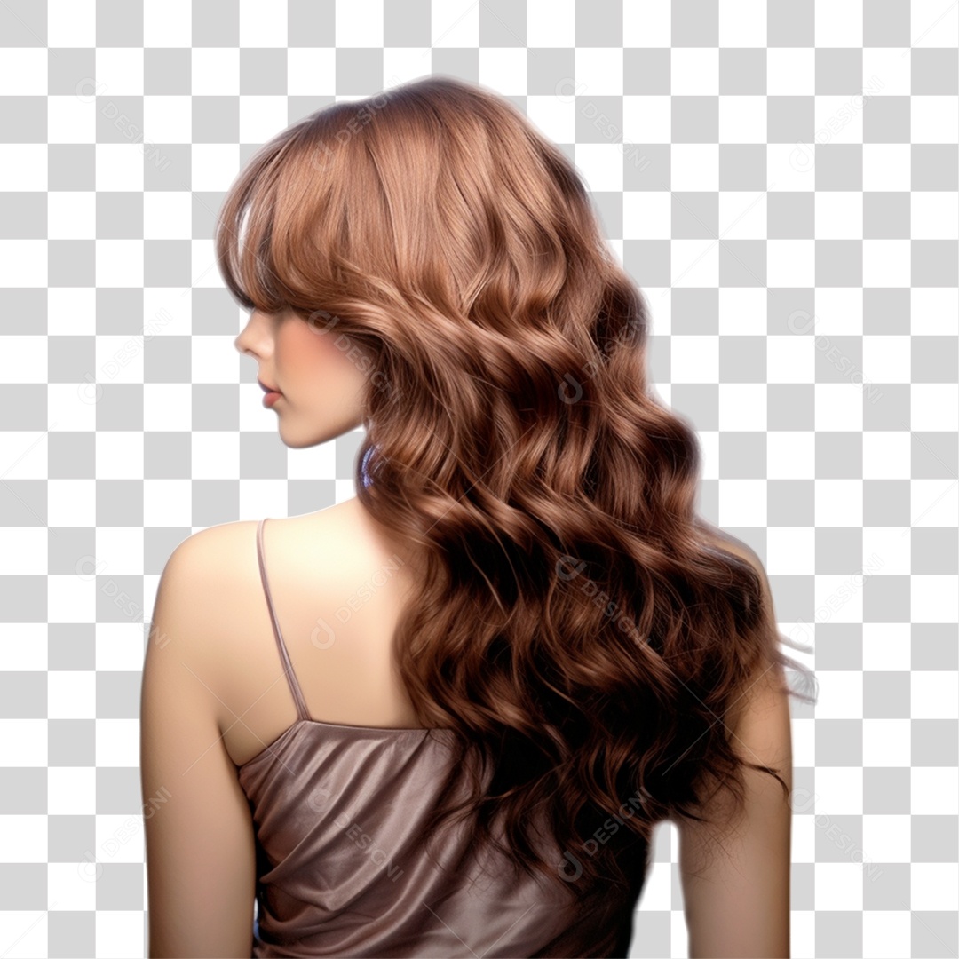 Mulher de Costas PNG Transparente