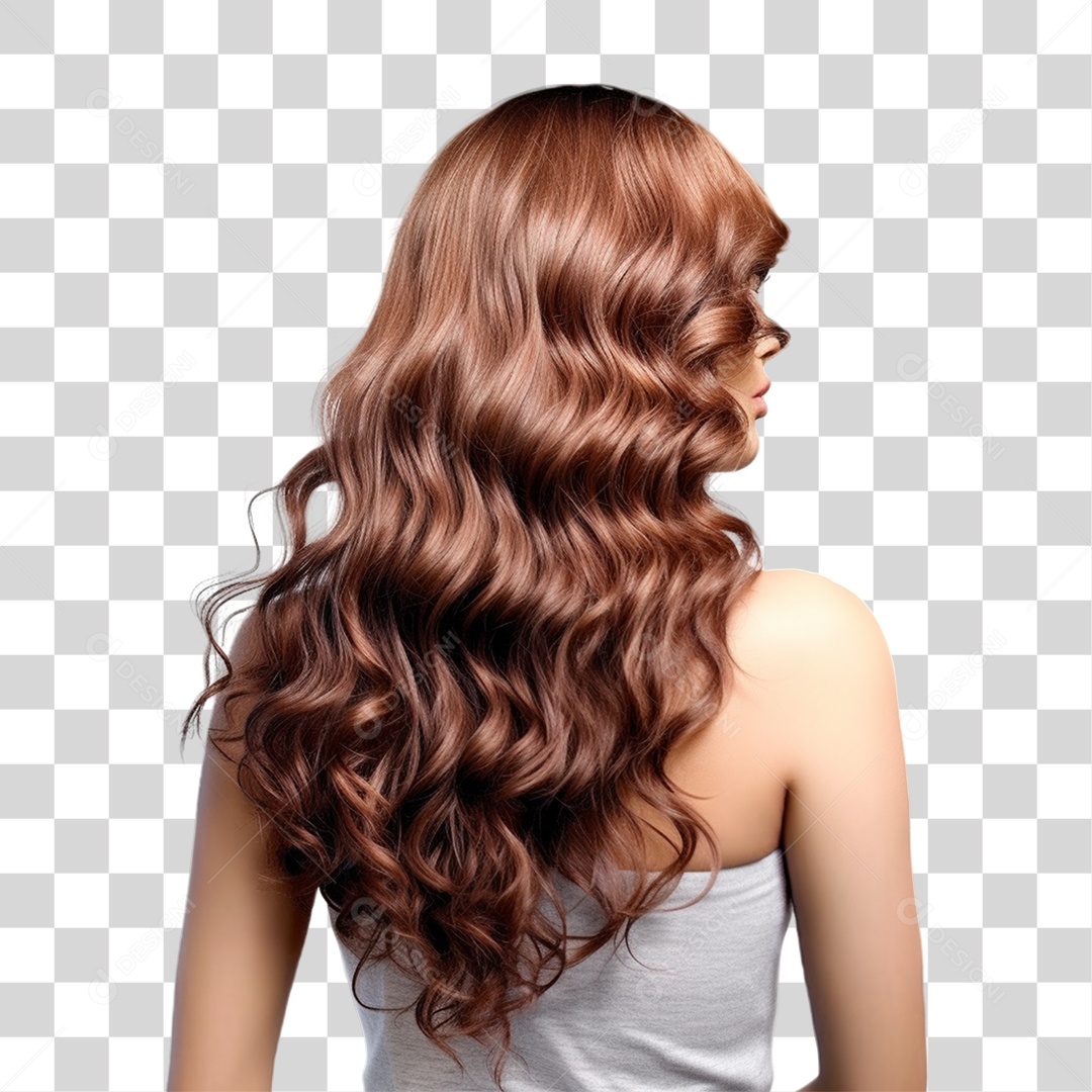 Mulher de Costas PNG Transparente