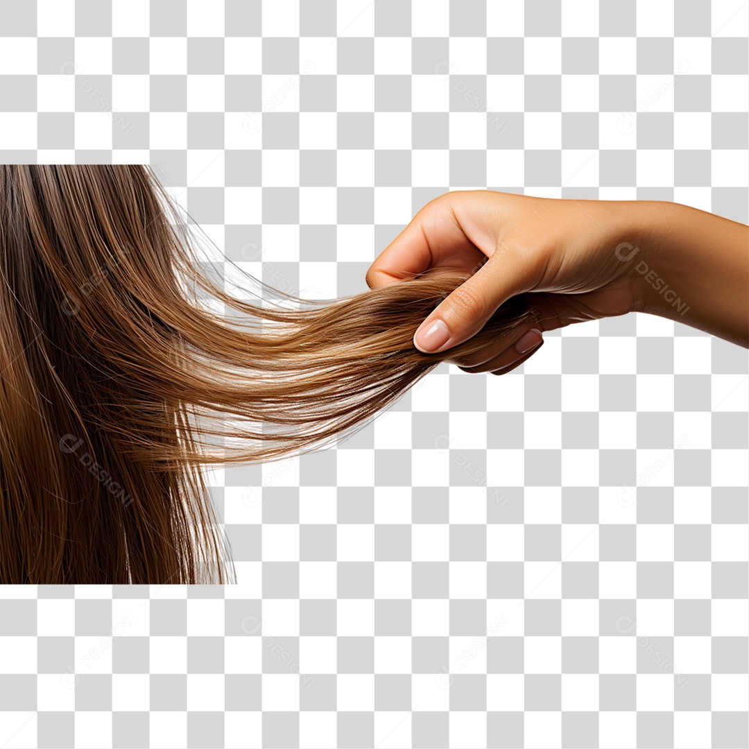 Mão Segurando o Cabelo  PNG Transparente