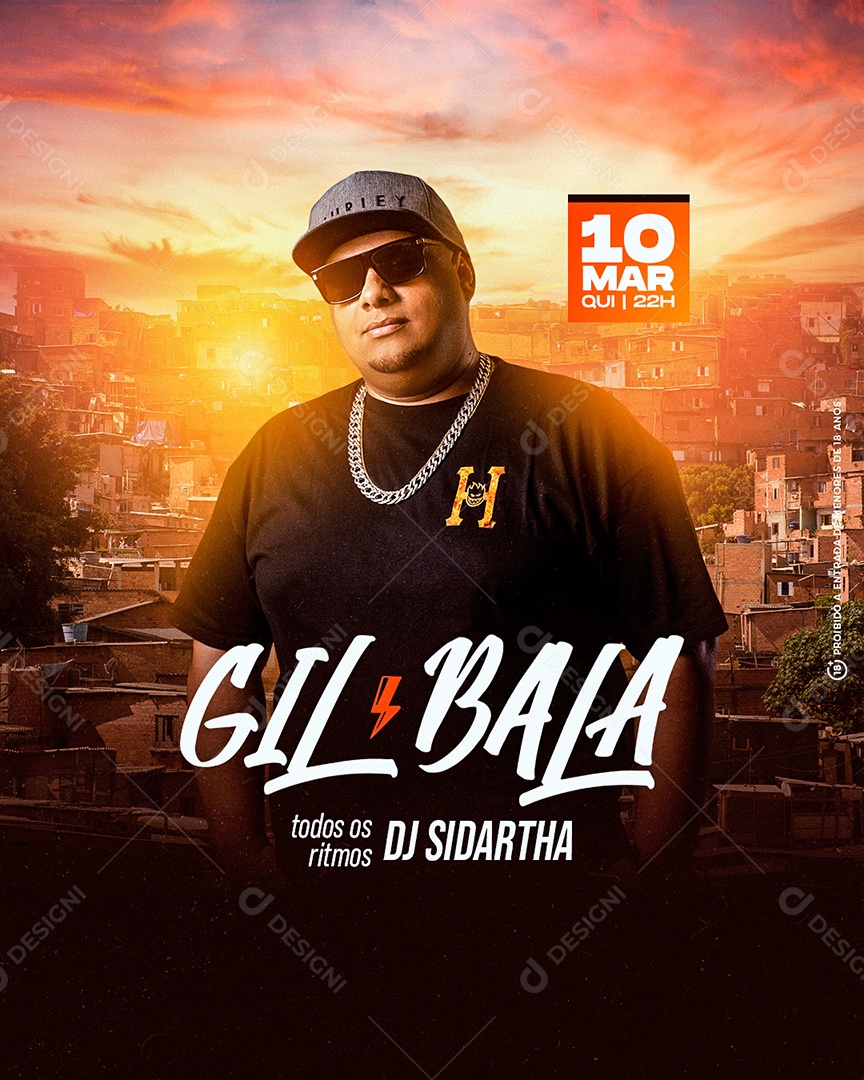 Social Media Flyer Gil Bala PSD Editável